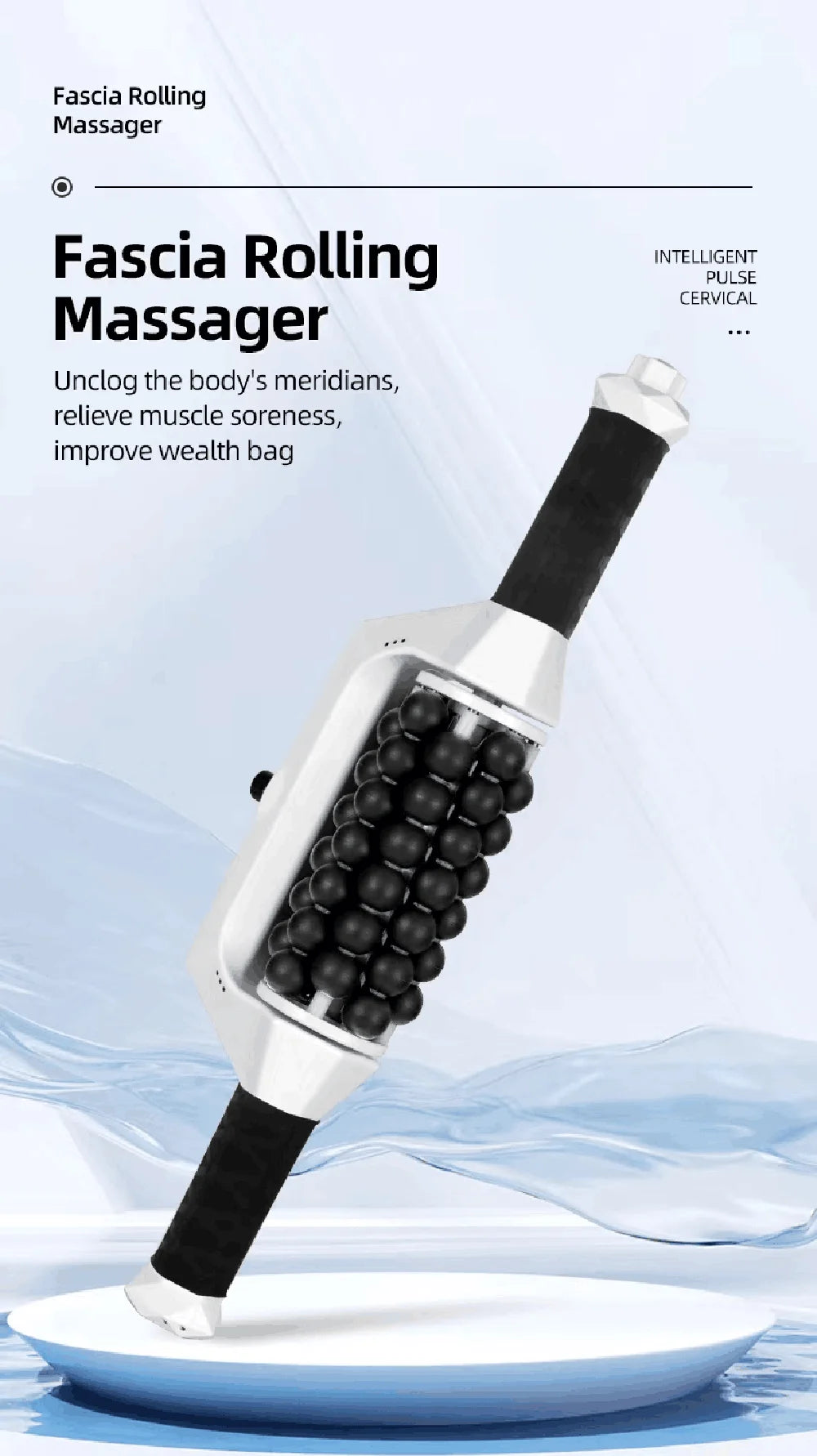 70W Electric Roller for Muscle Body Relaxing High Frequency Rolling Massage Rechargeable Body Shapping Slimming Machine