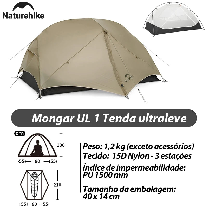 Naturehike Mongar 2 Tent Cloud Up 1 2 3 Persons Tent Star River Tent Cycling Tent Ultralight Outdoor Travel Hiking Camping Tent