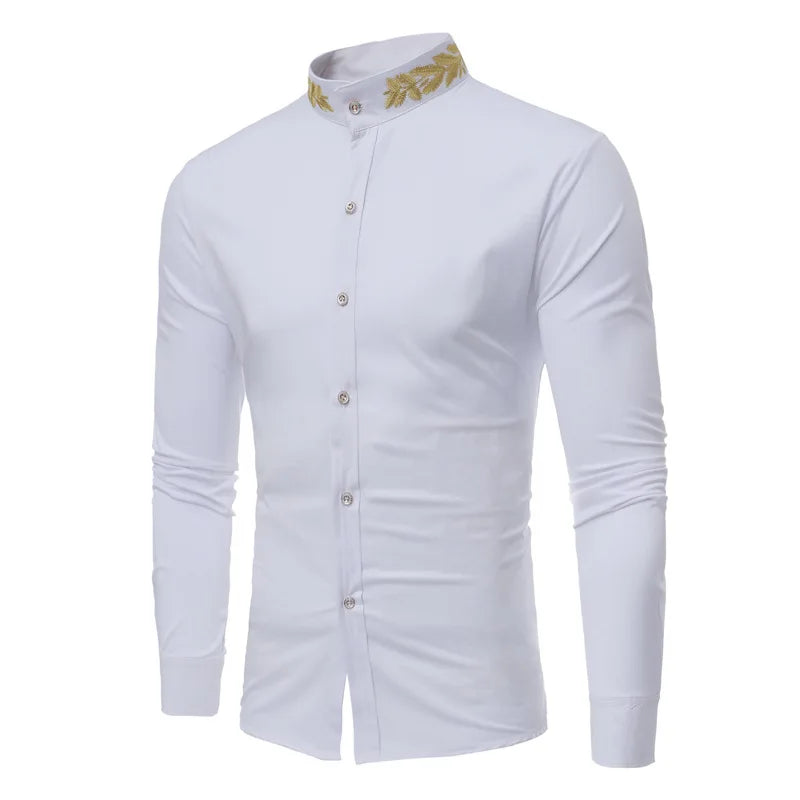 2026 Men's Summer Casual Long Sleeve Shirts Slim Fit Turn Down Collar Shirts Formal Office Business Shirts for Men Tops Big Size