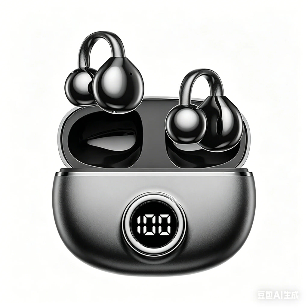 Wireless Clip Headphones Bluetooth Headset Handsfree Noise Canceling Earphones Clip Ear Music Sports Gaming Earplugs With Mic