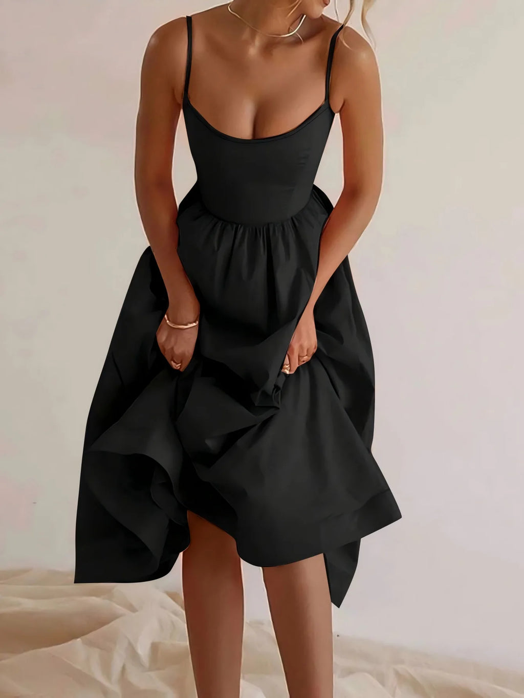 High Waist A-Line Dress Elegant Vacation Style Women's Gown Strapless Slimming Skirt Casual Leisure Fashion plus Size