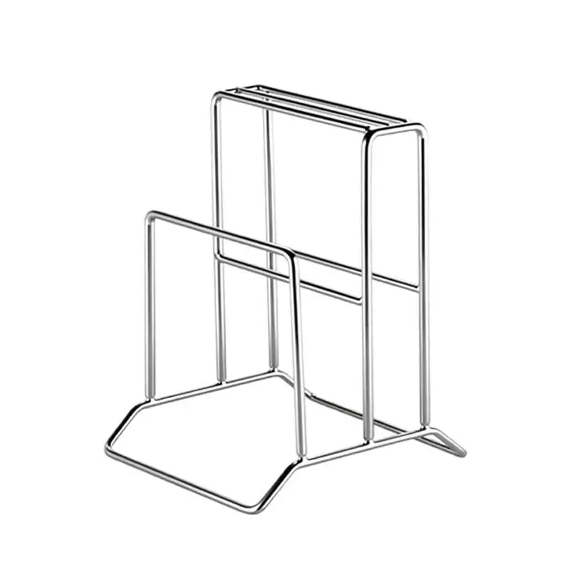 Stainless Steel Knife Holder and Cutting Board Rack Kitchen Organizer for Knives Utensils and Storage