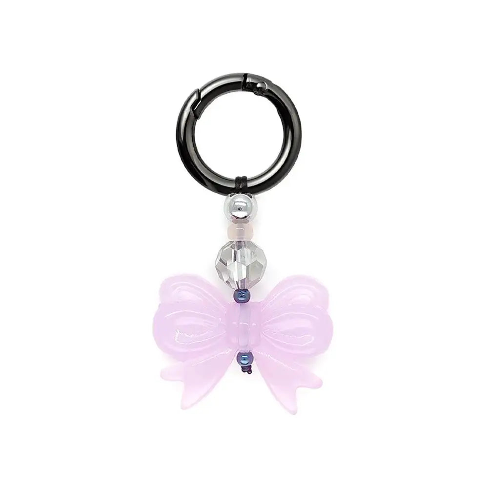 Y2k Love Bead Hanging Chain Bag Charm Women Accesories Red Love Heart Bags Charms Colorful Beads Chain Fashion Lady Jewelry