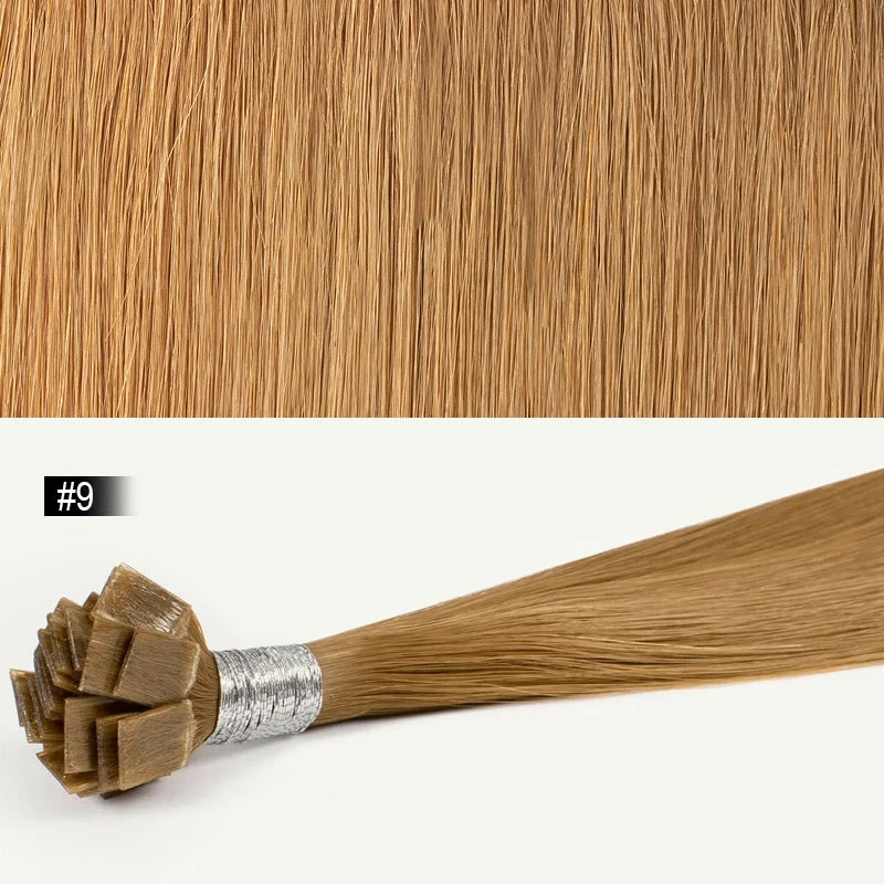 Remy Hair 1g/s 18-28 inch Real Remy Flat Tip Human Hair Extension Silky Straight Dark Brown Pre Bonded Keratin Fusion Hair