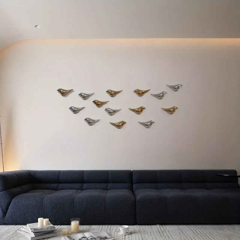 4pcs USB Rechargeable Wall Lights Smart Motion Sensor Bird-Shaped Decorative Lamps Cordless Install Adjustable Light Wall Decor
