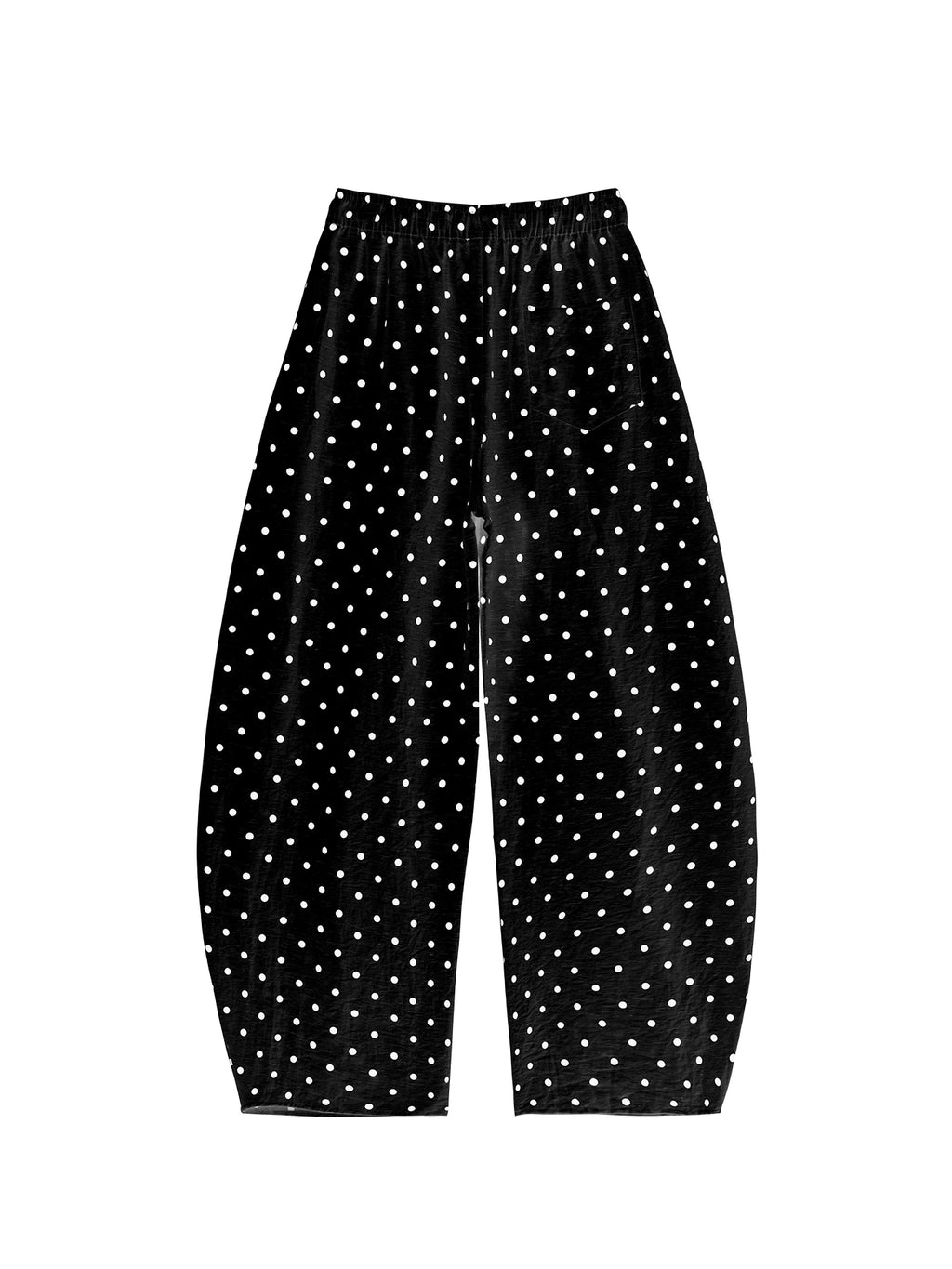 Linen Polka Dot Wide-Leg Pants for Women's Summer, Thin High-Waisted Loose and Laid-Back Style Yamamoto Pants, Casual Straight-L