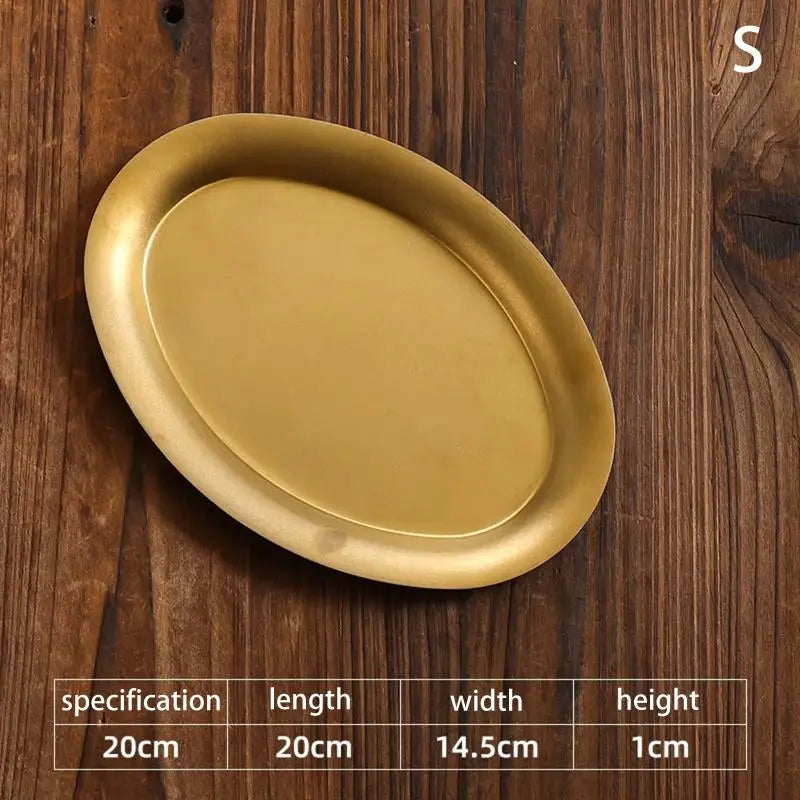 Kitchen small tools, multi size stainless steel plates, lunch containers, snack plates, dumpling plates, platters