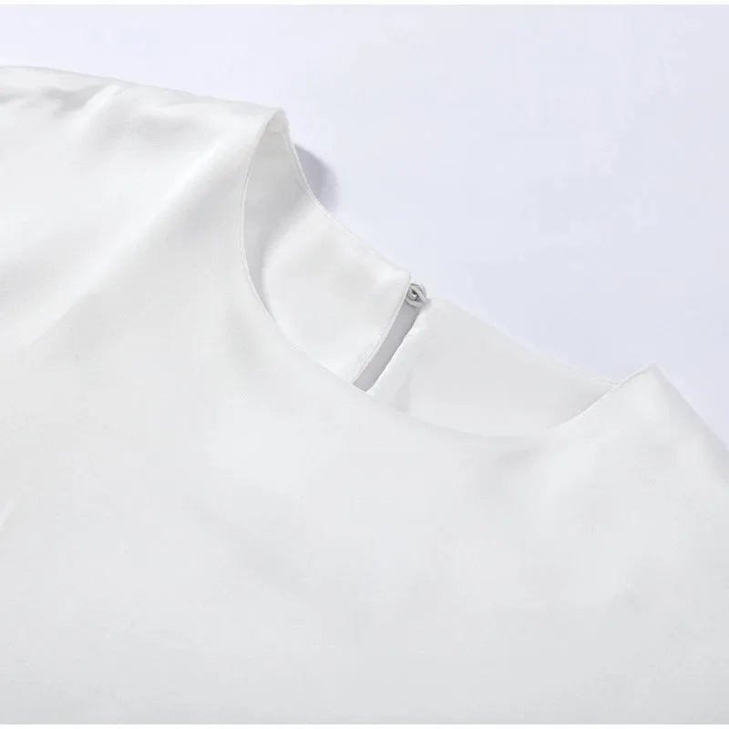 Satin Lace Patchwork Dress Women Long Sleeve O-neck Casual 2026 Spring Female Dresses Casual Solid Beach Robe not contain pearls