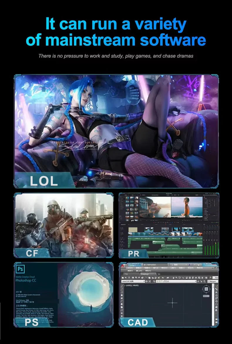 2026 Intel Core I9-9900/i3-6100 15.6' Laptop 16GB RAM 1/2TB SSD Windows 11 Pro Fingerprint Unlock Office Game Backlight Laptop