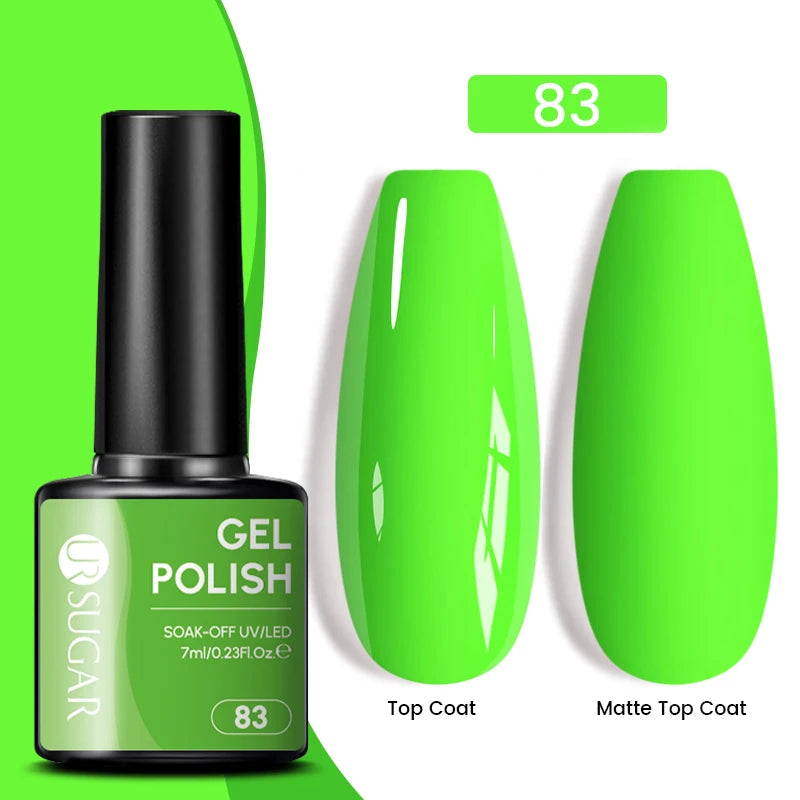 UR SUGAR 7ML Valentine’s Day Gel Nail Polish 107 Colors Classic Black Red Glitter Semi Permanent Autumn Soak Off UV Gel Varnish