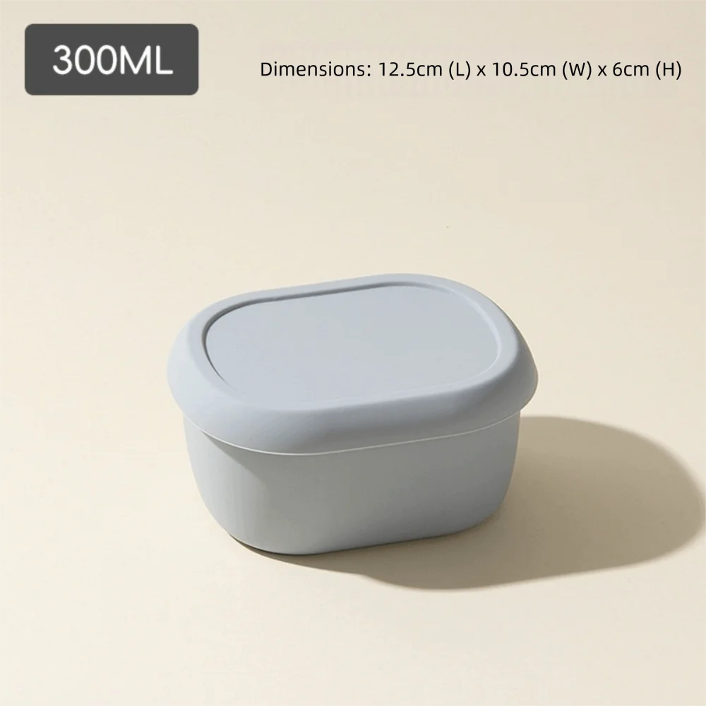 New Food Grade Silicone Lunch Box with Lid Leak Proof Food Container BPA-Free 200/300/600ML Microwave Oven Lunch Box Picnic