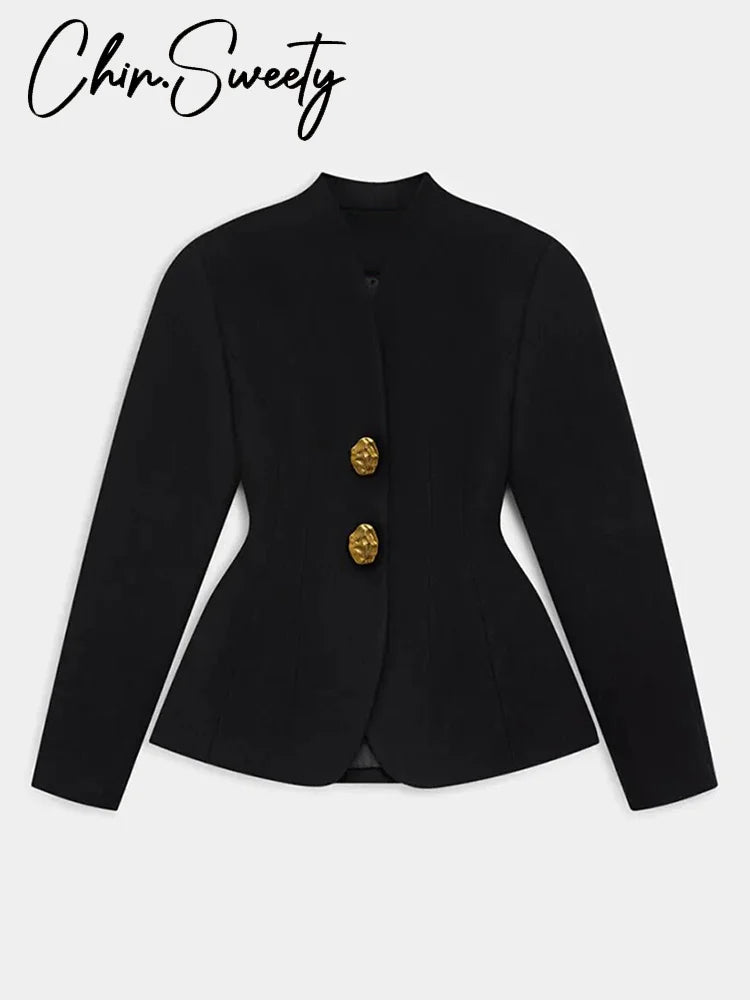 Urban Woolen Coat Skirt Women Set V-neck Long Sleeve Button Jacket Hip Package Skirts 2026 Spring Autumn Elegant Lady Outfit New