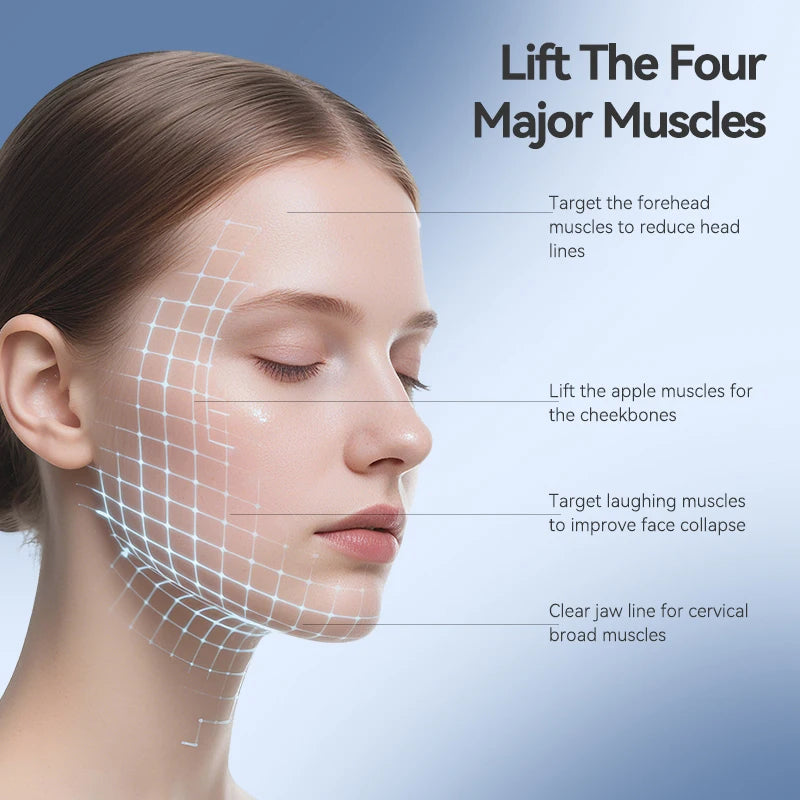 7 Types of Light Effect Facial Lifting Massagers, a Facial Shaping Tool with 3-Level Suction Strength Adjustment Function