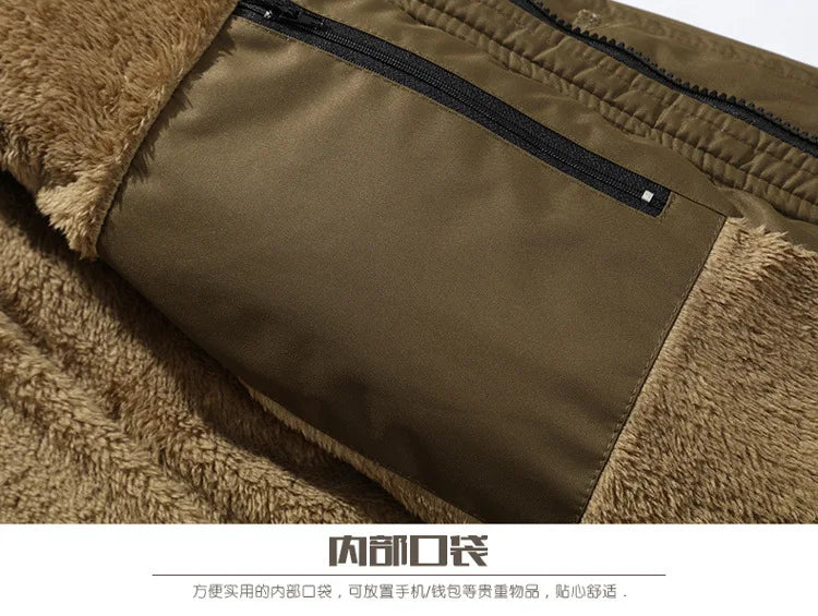 Men's Cotton-Padded Jacket Mid-Length Coat Loose Large-Sized Autumn Winter Warm Export Quality Fashionable Men's Outerwear