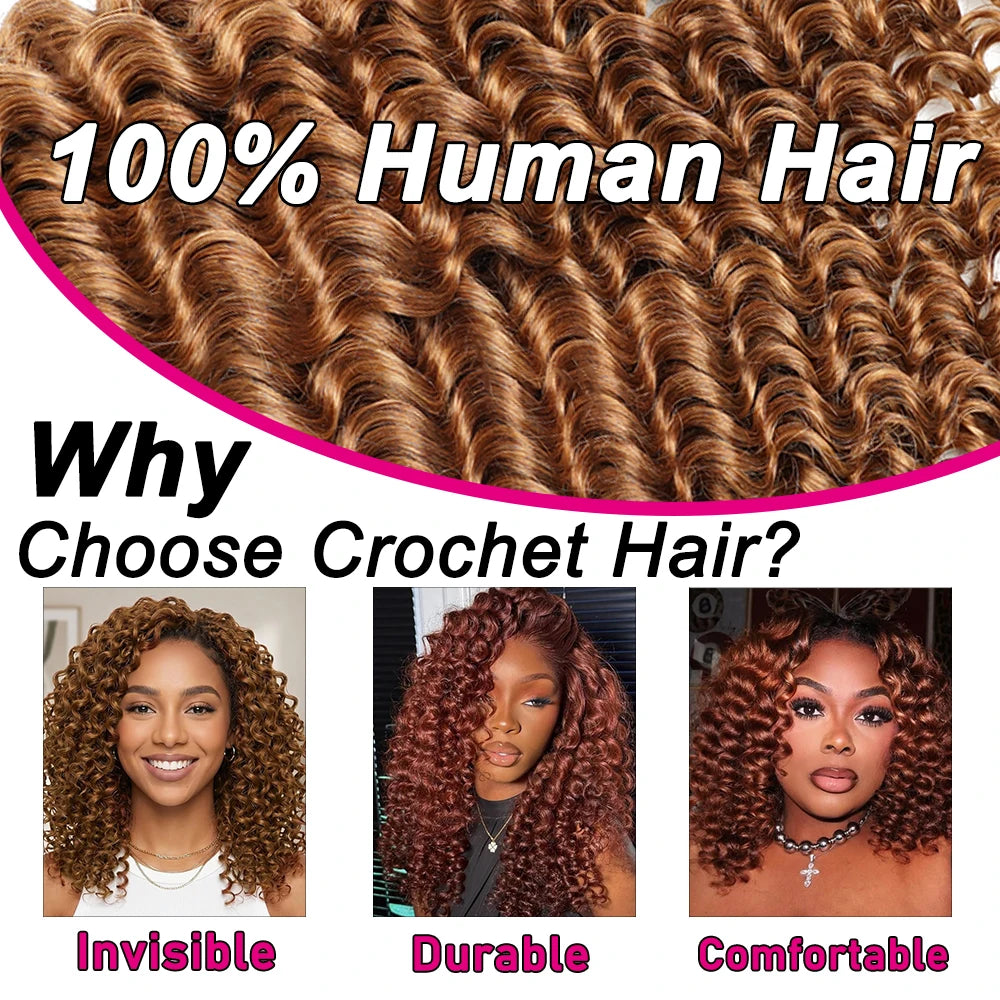 Deep Wave Crochet Hair Extensions – Multiple Colors & Pack Sizes