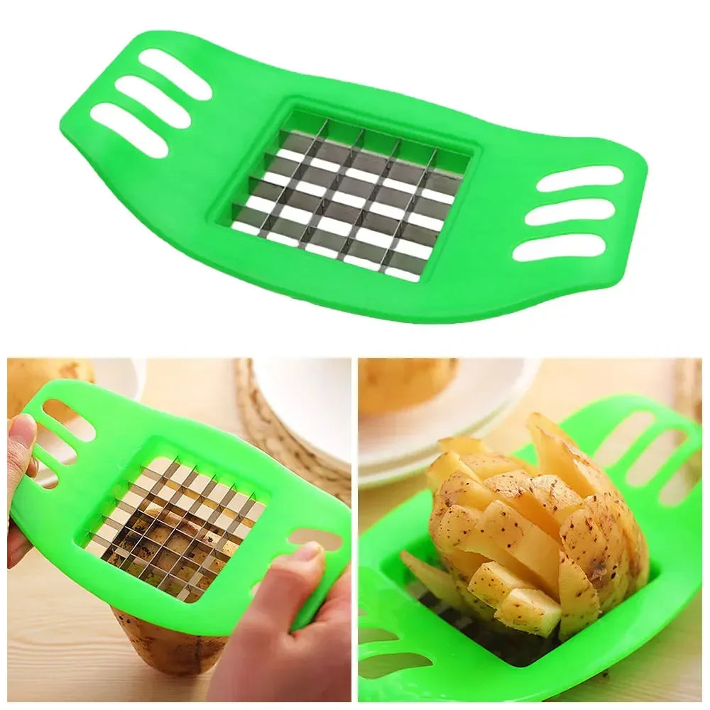 Multifunctional Potato Slicer Cutter Chopper, French Fries Maker Vegetable Fruit Cutting Tool Home Kitchen Gadgets Accessories