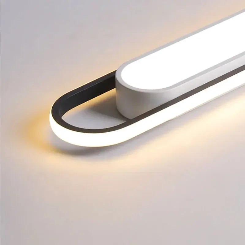LED Ceiling Light, Minimalist Modern Light, Long Strip, Creative Bal Living Room, Bedroom, Study, Human Body Sensing Rectangular