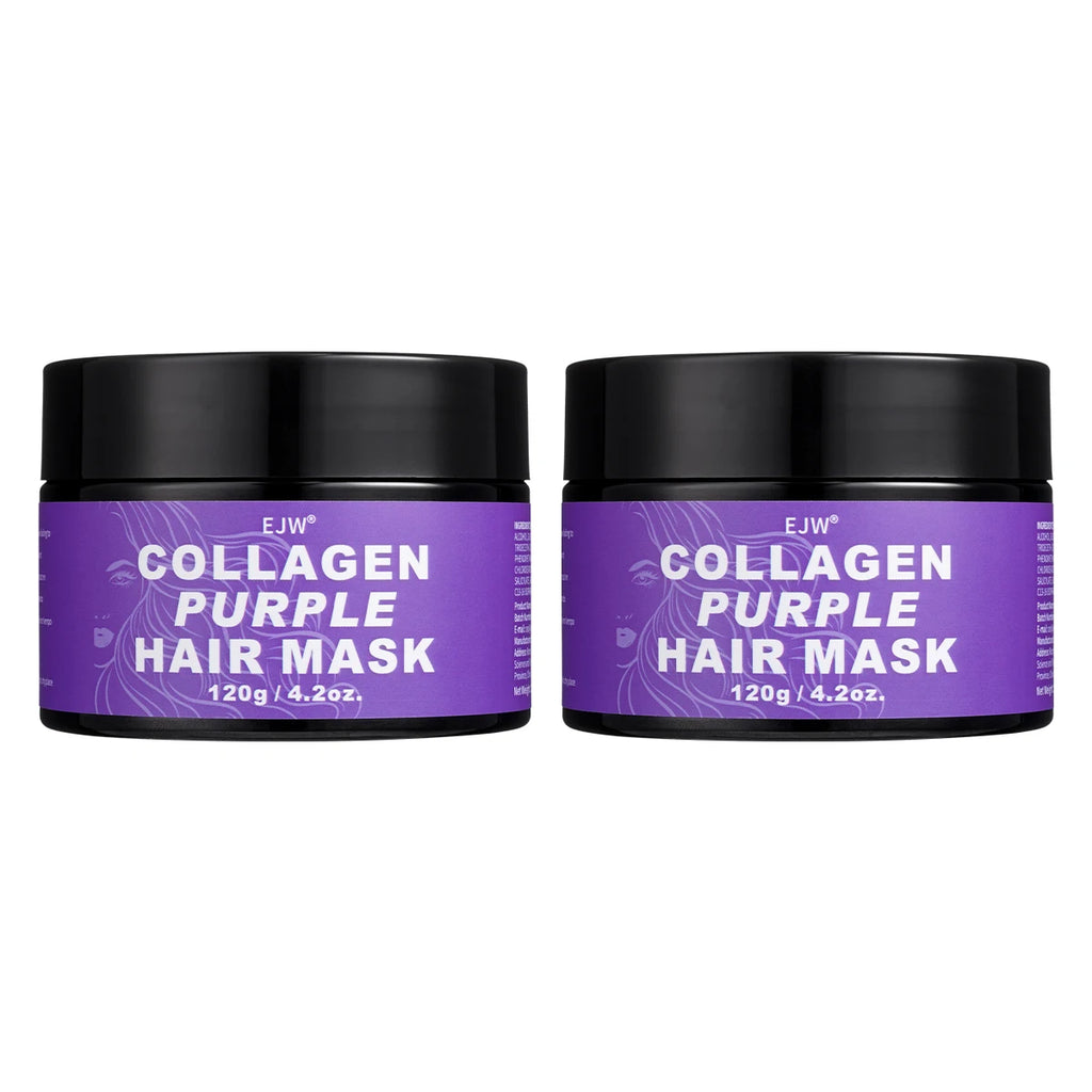 Keratin Purple Hair Mask,Deeply Hydrating Purple Color Depositing Shampoo for Blondes,Bleached&Grey Hair Enhances Shine&Brightn