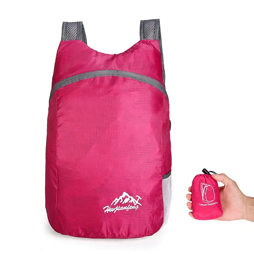 Folding Backpack Waterproof Lightweight Travel Storage Bag Hiking Sports Large Capacity Portable Outdoor Bag