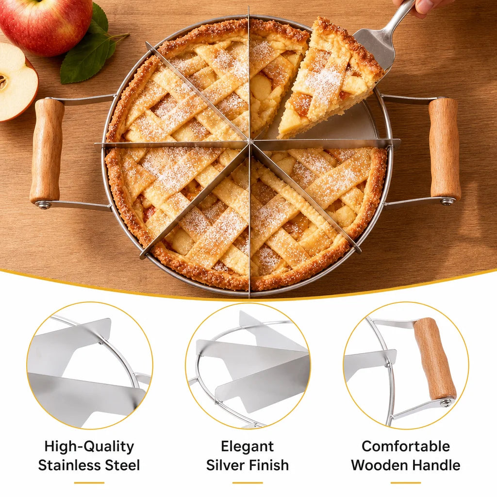 201 Stainless Steel Cake Divider 6/7/8 Equal Portions Cake Slicer Pizza Pie Cutter Kitchen Gadgets Pastry Cheese Divider tool
