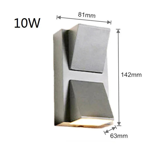 LED Wall Light Outdoor Waterproof IP65 Porch Garden Wall Lamp & Indoor Bedroom Bedside Decoration Lighting Lamp Aluminum