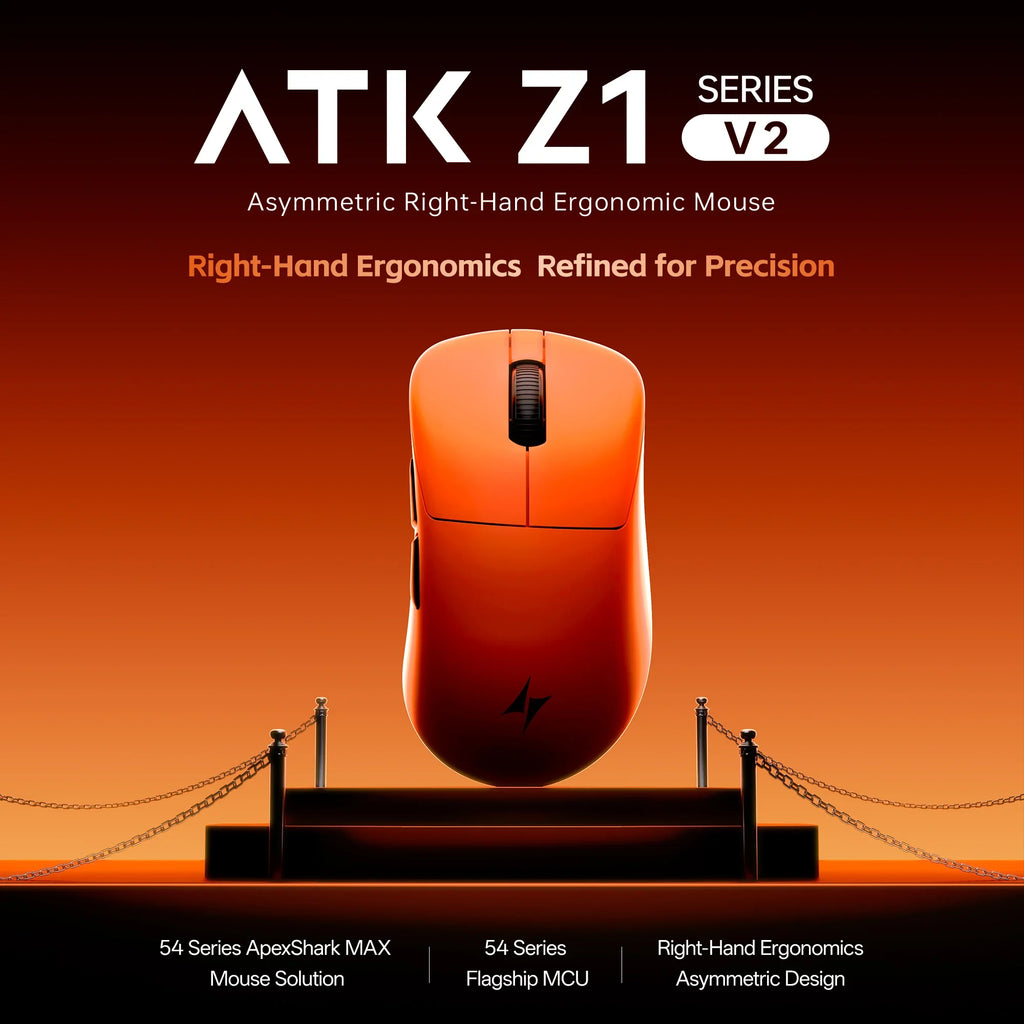 ATK Blazing Sky Z1 V2 Ultimate E-sports Lightweight Mouse Wireless Dual Mode PAW3950 Ultra 8K Right-handed engineering Mouse