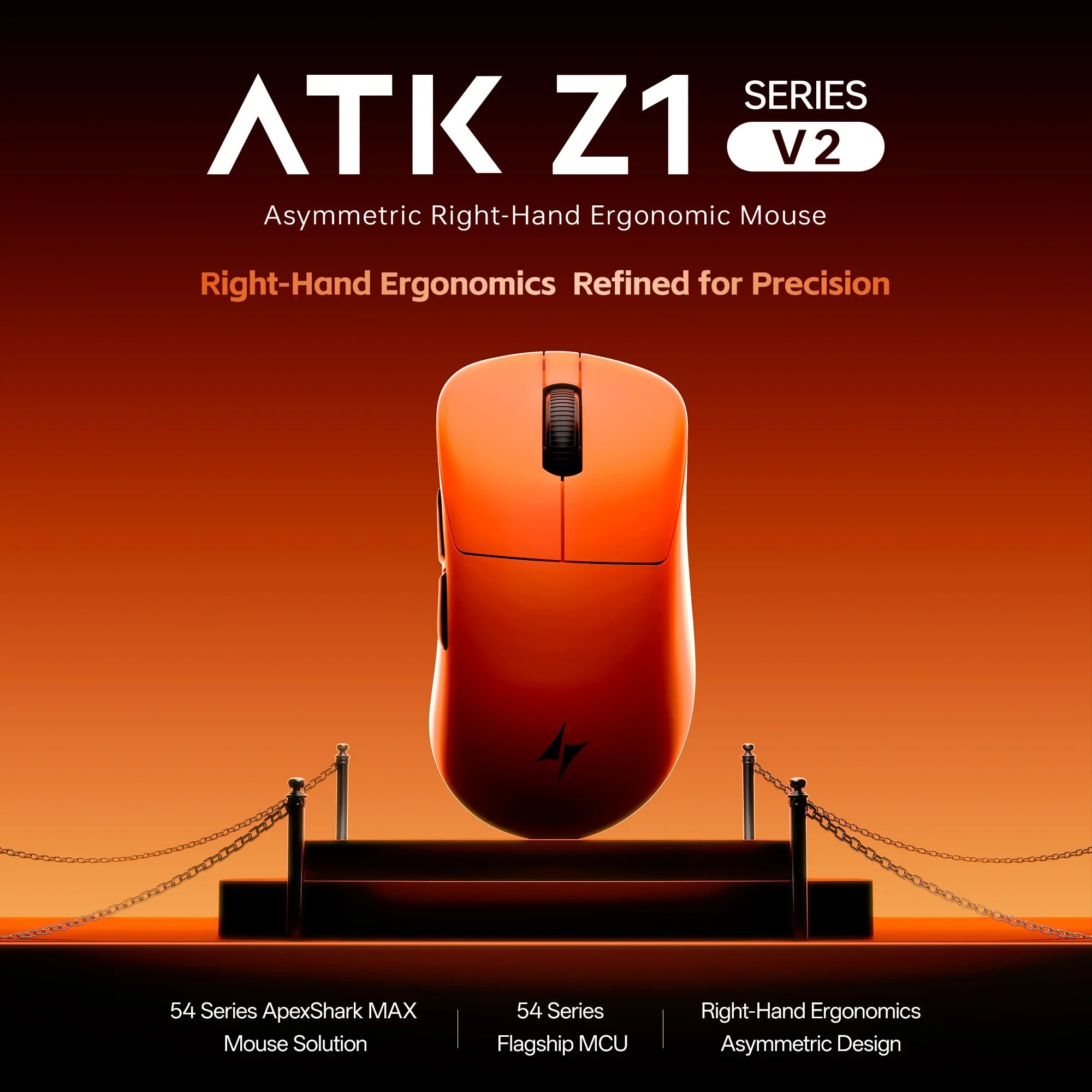 ATK Blazing Sky Z1 V2 Ultimate E-sports Lightweight Mouse Wireless Dual Mode PAW3950 Ultra 8K Right-handed engineering Mouse