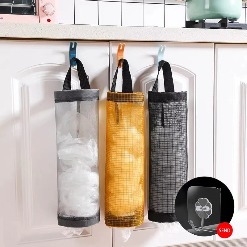 Kitchen Organizer Garbage Bag Storage Basket Garbage Organizer Plastic Bag Holder Garbage Collection Storage Kitchen Accessories