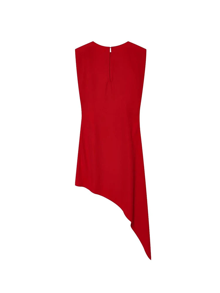 TFMLN Elegant Women Sleeveless Long Dress Fashion Shoulder Pad Bodycon Irregular Dress New Slim Party Club Ladies Clothing