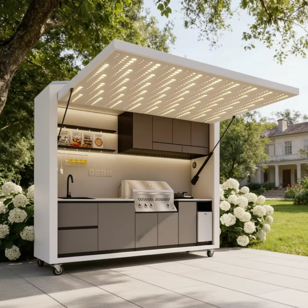 CUSTOMIZED Modular Outdoor Kitchen Villa Kitchen Cabinets For Guesthouse Outdoor Bbq Grill Island Outdoor Kitchen Bbq Island