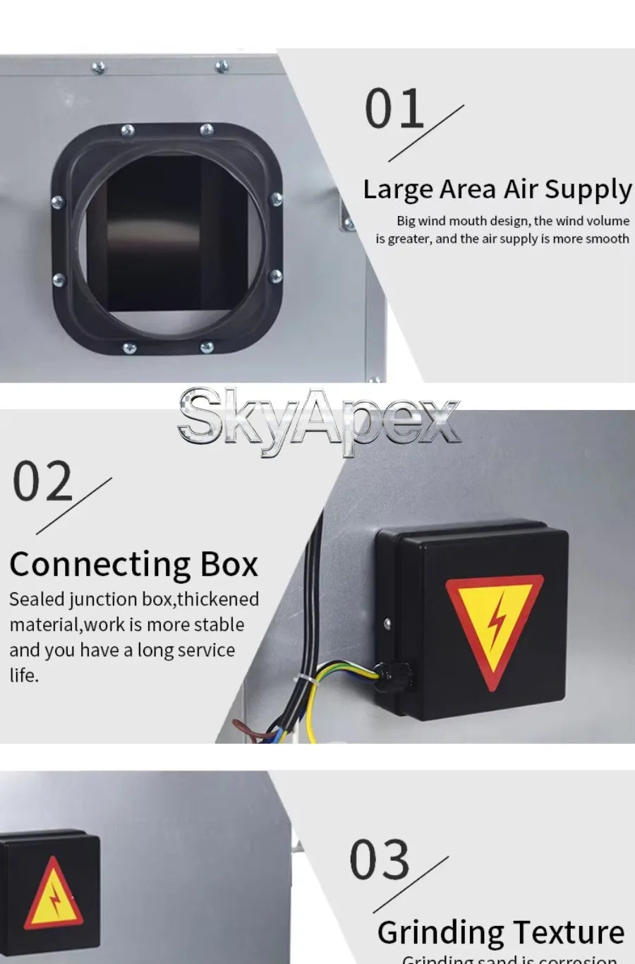 Industrial Quiet Strong Wind Exhaust Fan Sealed Wiring Box Safe Ventilation Device For Mall Office Building Air Circulation