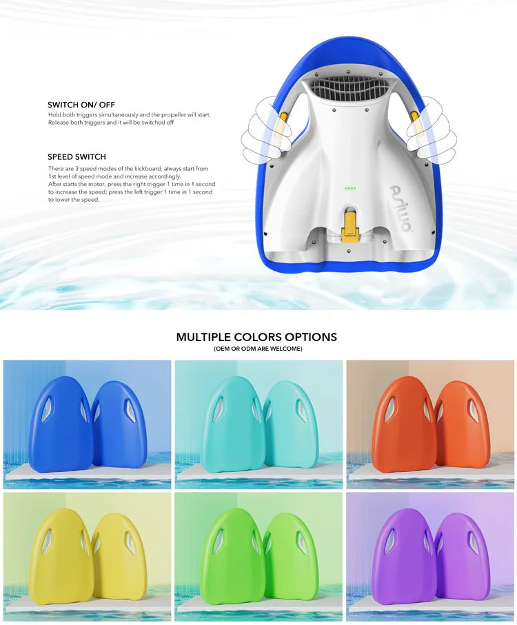 Swimming Kickboard Electirc, Swim Training Kickboard 3 Speed Water Sports Swimming Pool Board for Adults Kids