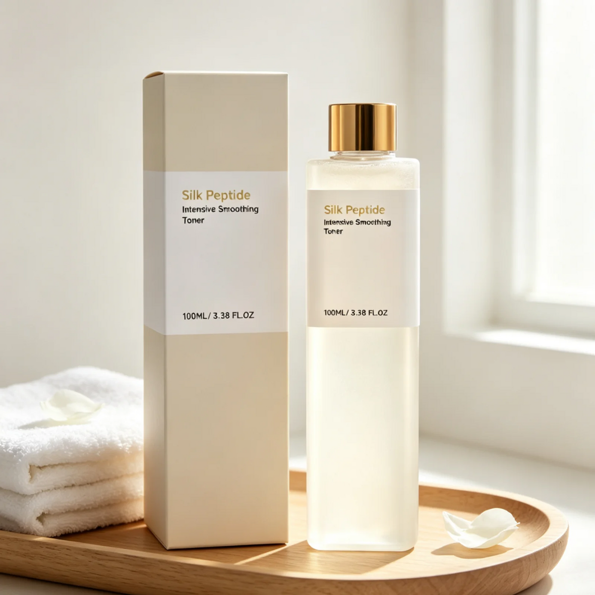 Silk Peptide Toner Long Lasting Moisturizing Deeply Nourishing Revitalize Skin Smoothing Gentle Intensive Smoothing Toner 100ml