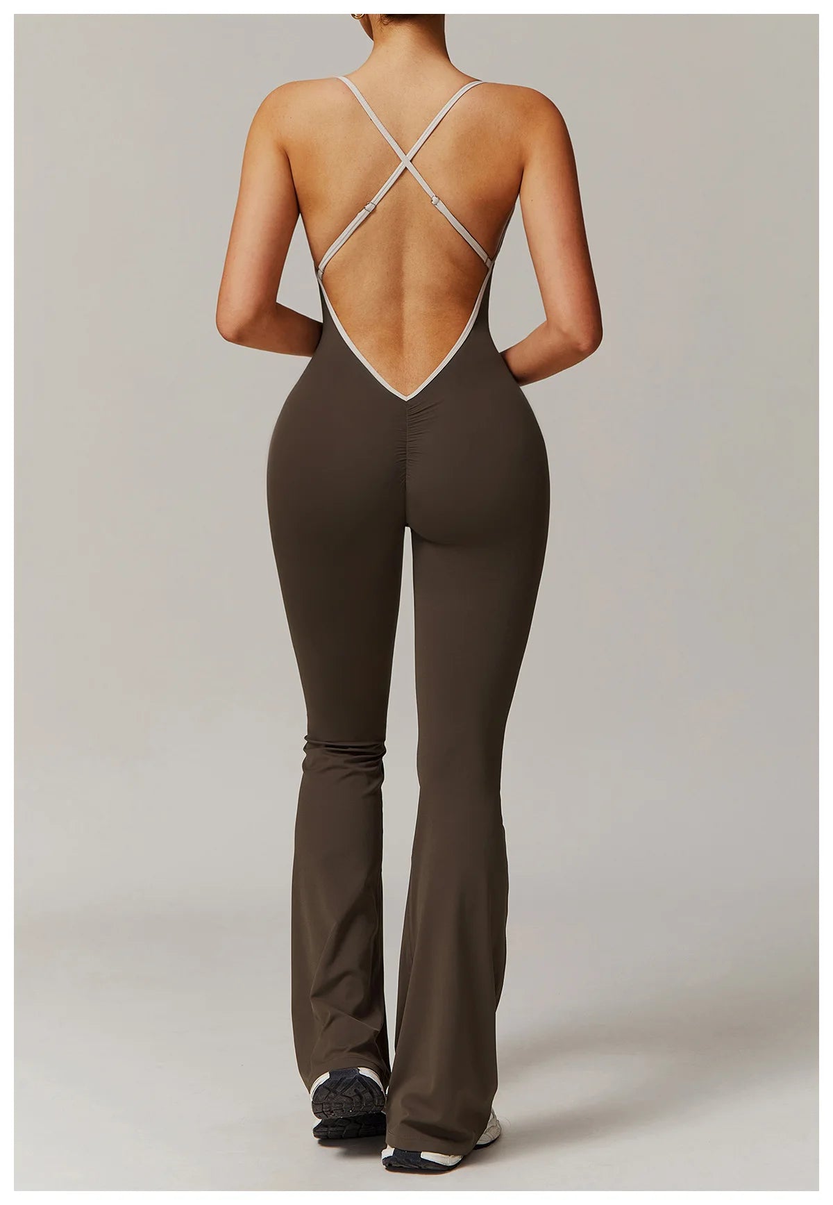 One-Piece Fitness Rompers Stretch Training Suits Back V-Neck Sexy Suit Gym Set Women Training Suit Sportswear Women Sports Suit