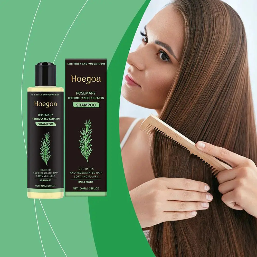 Hoegoa Rosemary Hair Shampoo Volumizing and Thickening Strengthening and Oil Control Nourishes and Repairs Hair Oil Adds Volume