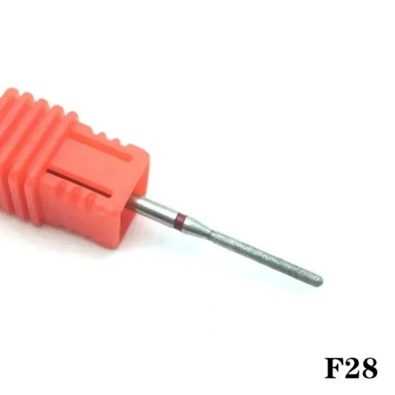 Flame Cone Cuticle Clean Nail Drill Bit 3/32'', Professional Safety Carbide Diamond Nail Bit Nail Cleaner for Cuticle Dead Skin