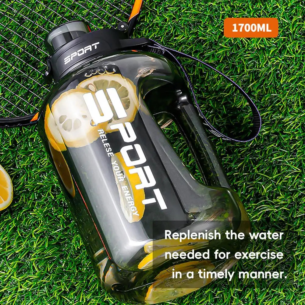 2.5l Large Capacity Sports Water Bottle Big Belly Cup Bucket Space Portable New Student Sports Plastic Water Ton Cup Ton Bo U2o9