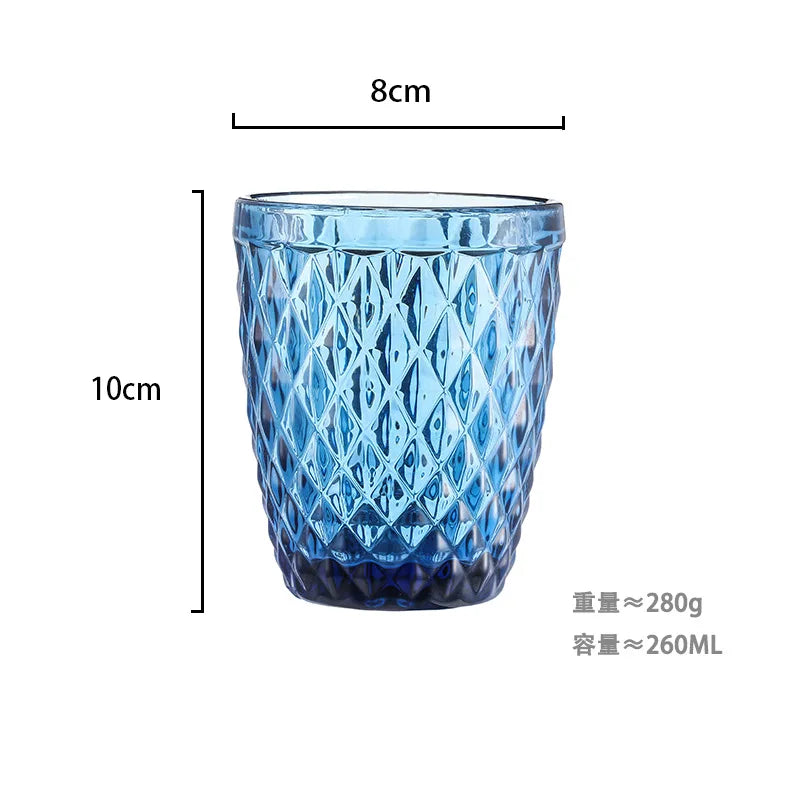 260 ml Water Glass for Juice Beer Tea Milk Wine Drinking Drinkware for Cold Drink Glasses Family and Friends Party