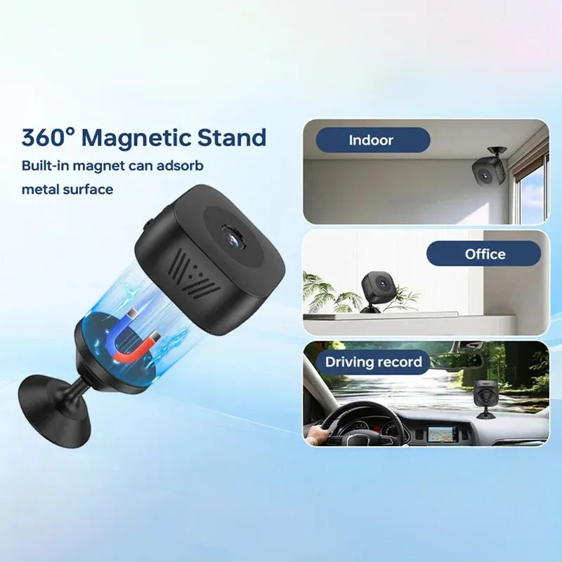 Mini Security Camera WiFi Surveillance 4K FullHD With 2 Way Audio Motion Detection Infrared Night Vision Security Cam