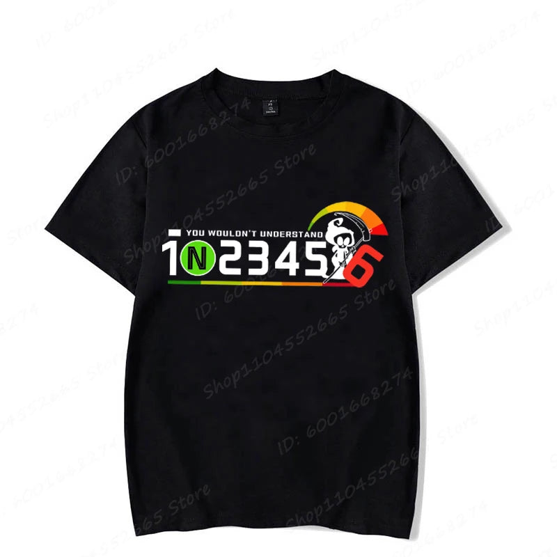 1N23456 Motorcycle Speed Graphic Print T-Shirts Summer Men's T Shirt Clothing Streetwear Short Sleeve Funny Motorcycle Shirts