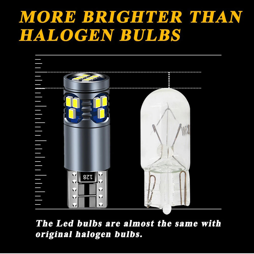2Pcs T10 Car LED Bulbs For Audi A3 8L 8V 8P A4 B5 B6 B7 B8 A5 A6 C5 C6 C7 A7 A8 D2 D3 Interior Parking Clearance Lights