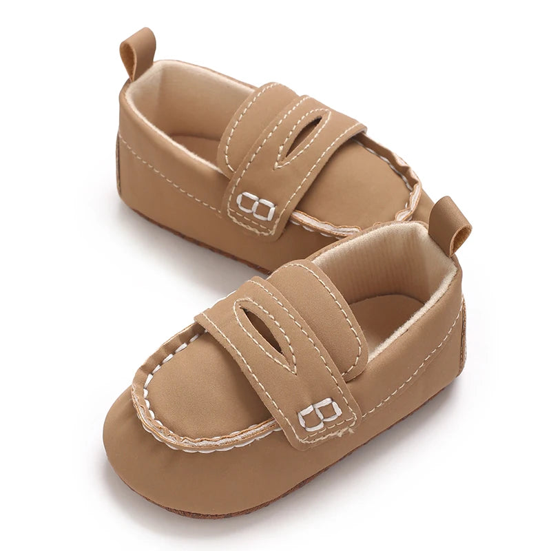 Solid Color Baby Casual Soft Soled Walking Shoes Suitable For 0-1 Year Old Infants And Toddlers Bean Shoes And Forefoot Shoes