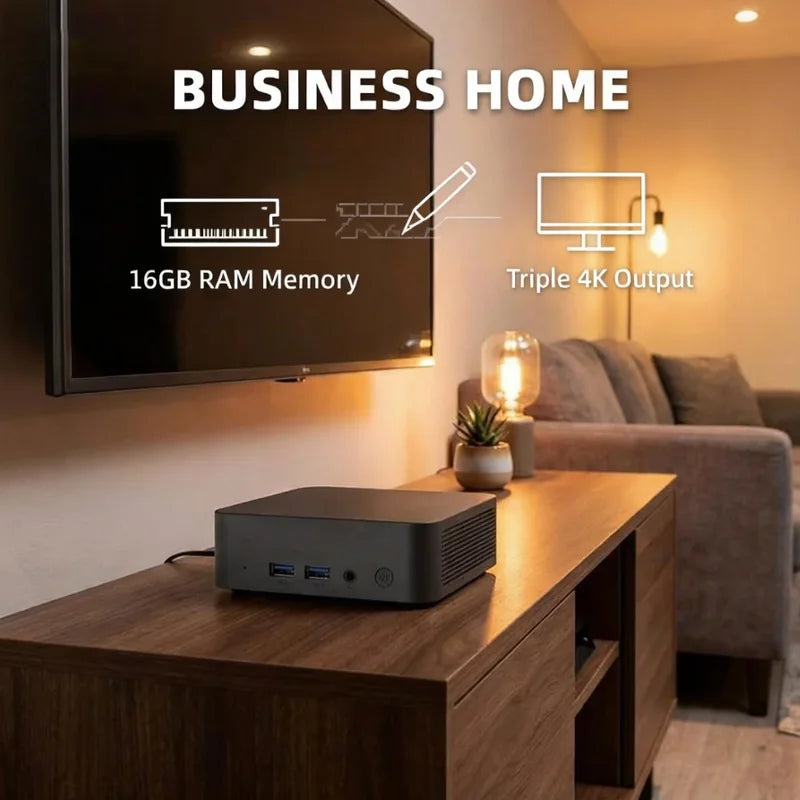 Intel Core i9-10980HK Mini PC Win11 16GB DDR4 2TB NVMe SSD WiFi6 BT5.2 4K HDMI Compact Gaming Office Streaming Workstation