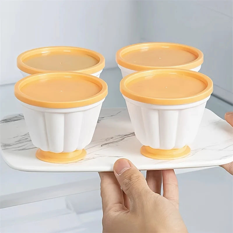 4pcs/set Pudding Molds, Mousse Cake Molds, Durable Baking Tools and Kitchen Gadgets