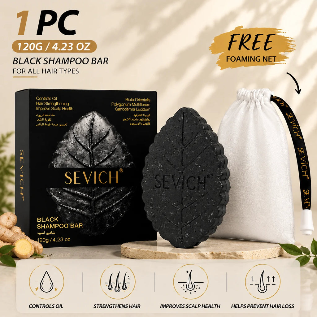 Natural Herbal  Solid Hair Shampoo 120g Strengthen Hair Roots Black Hair Soap Oil Control Anti Dandruff Hair Bar Daily Use