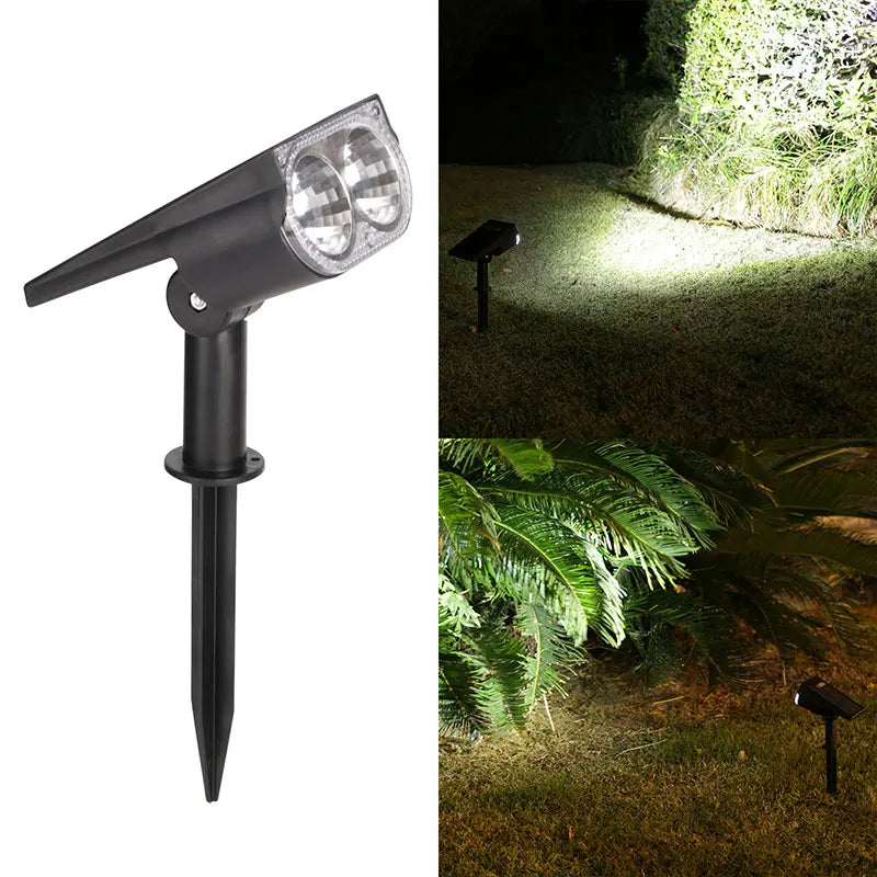 Solar Spotlights with Ground/Wall Mount, Auto ON/OFF LED Landscape Lighting for Garden Lawn Trees