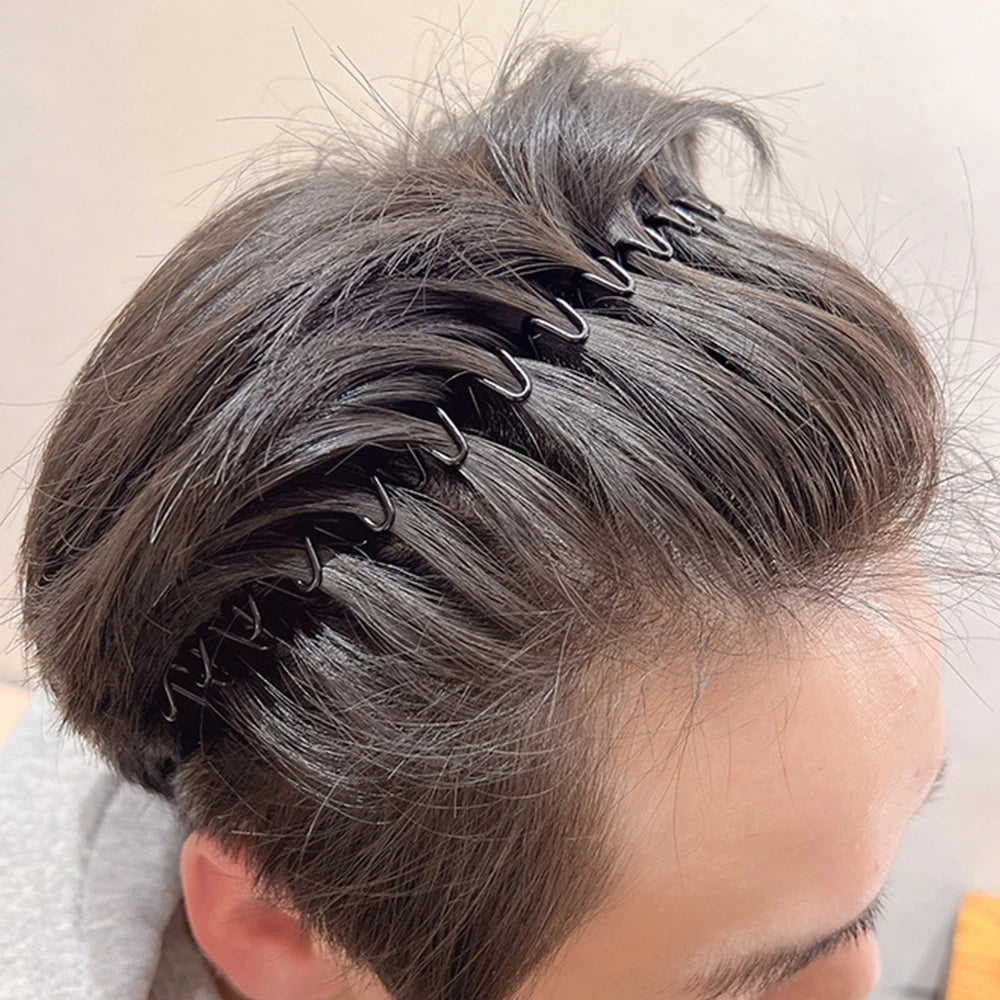 3pcs Men's Hair Hoops Simplified Korean Fashion Wash Face Anti Slip Head Hoops Sports Invisible Hair Clips Women's Hair Hoops