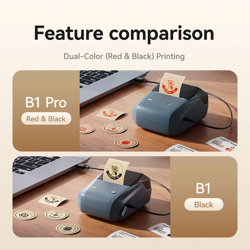 Niimbot B1/B1 Pro Inkless Label Printer Wireless Self-adhesive Label Maker DIY Price Tag Barcode Printing for Home Business