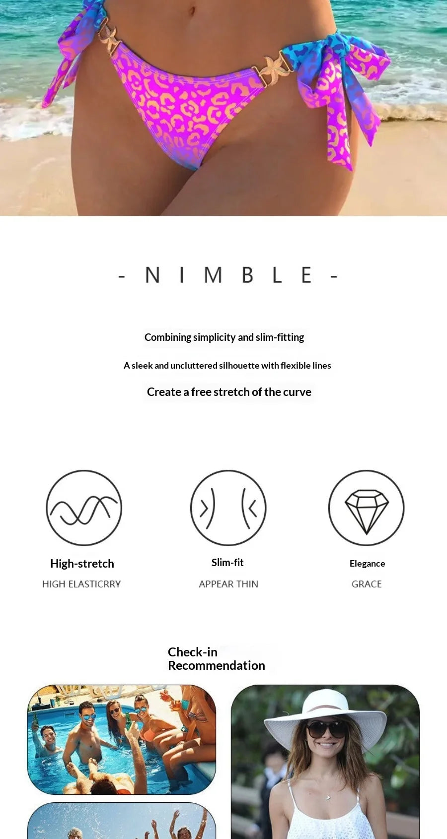 New Fashion Women's Two-Piece Bikini Set Digital Print Tight Open Back Swimsuit Sexy Beachwear for Summer Vacation Pool Party