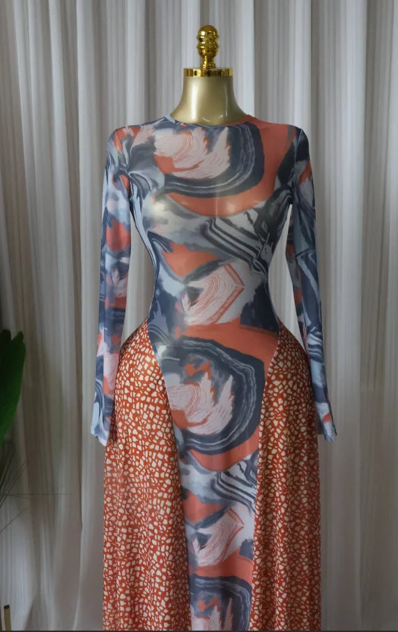 CM.YAYA Women O-neck Long Sleeve Big Swing A-line Maxi Dress 2026 Spring Evening Sexy Parties Vacation Long Dresses Vestidos
